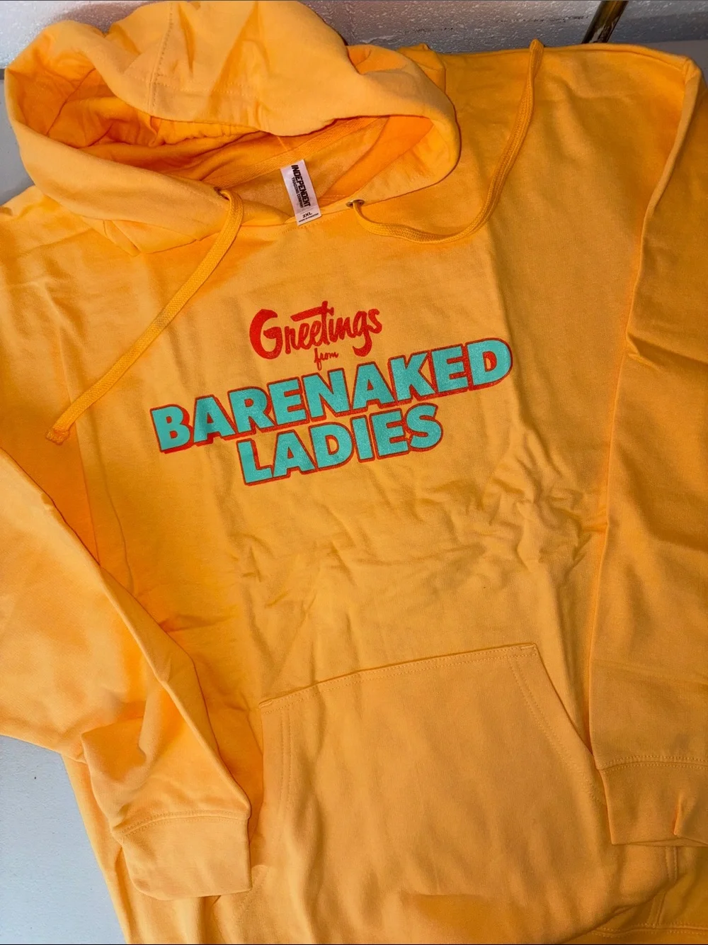 SZ 2x Barenaked Ladies 'Greetings From' Yellow Hoodie last summer on earth 2023